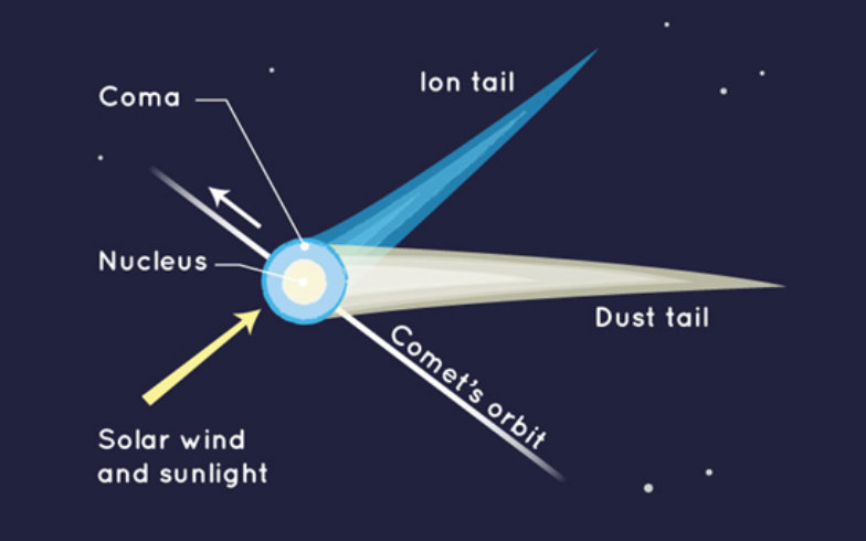 Anatomy of a comet (Credit: NASA/JPL-Caltech)